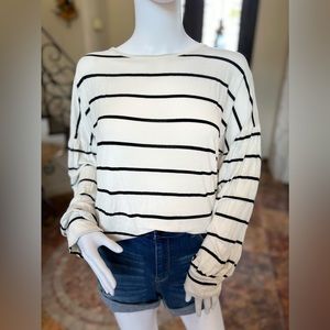 7th Ray Striped Long Sleeve w/ Camo Criss Cross Back